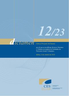 Dictamen 12/23 de 6 de octubre,  sobre el Proyecto de Decreto por el que se modifican diversos Decretos y Órdenes en materia de Entidades de Previsión Social Voluntaria